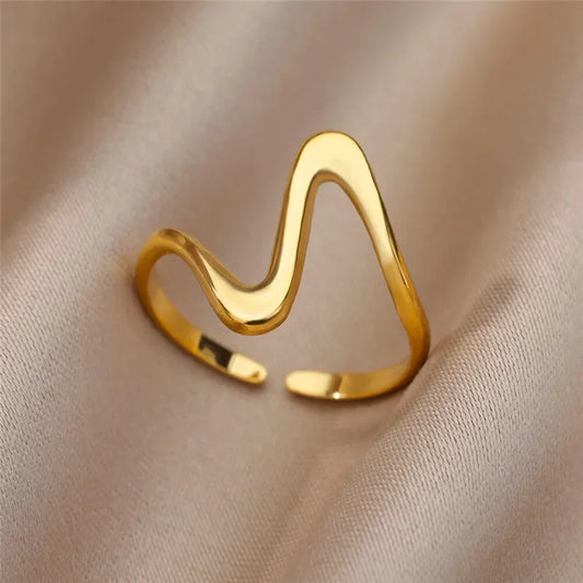 Vintage Geometric wave Rings