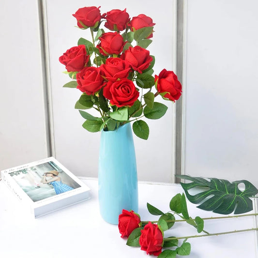 Artificial Flowers Fake Rose Bouquet Gift