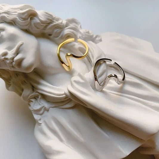 Vintage Geometric wave Rings