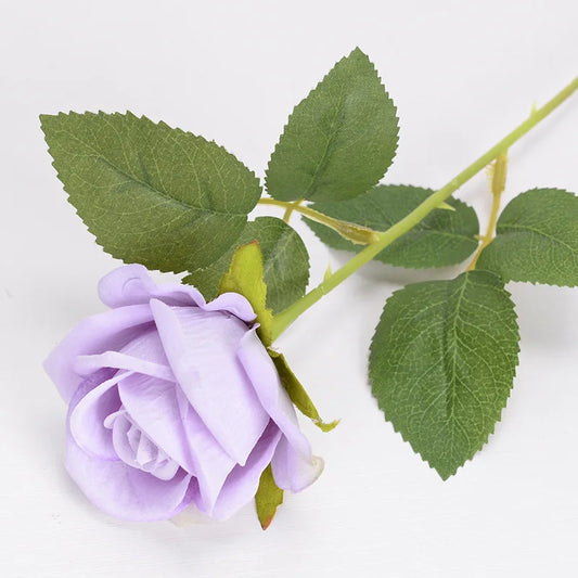 Artificial Flowers Bouquet White Red Rose