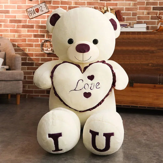 80/100Cm Big LOVE Plush Toy Bear Giant Stuffed Animals Birthday Gifts