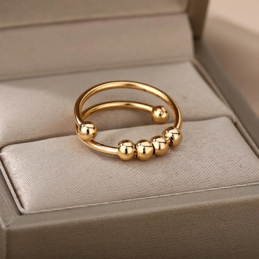 Vintage Beads Rings Finger for Women