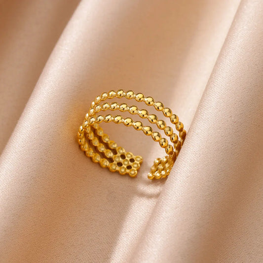 Stainless Steel Beads Design Rings